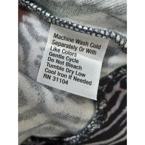 Kim Rogers Womens Zebra Print Light Jacket S Black/Grey Cotton Blend Casual NWT - Picture 6 of 8